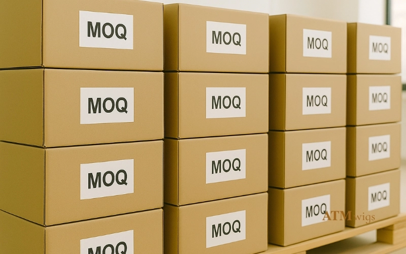 Wig inventory boxes with flexible MOQ tags Wig inventory boxes with flexible MOQ tags