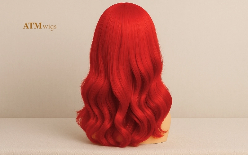 Colorful synthetic wig in vibrant shade Colorful synthetic wig in vibrant shade