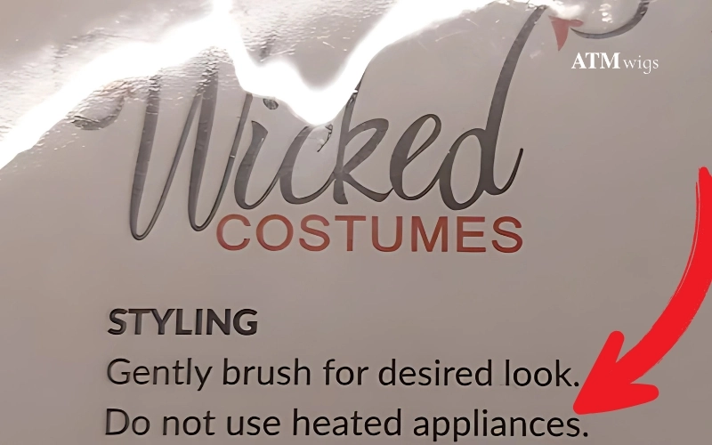 No heat styling symbol on synthetic wig No heat styling symbol on synthetic wig
