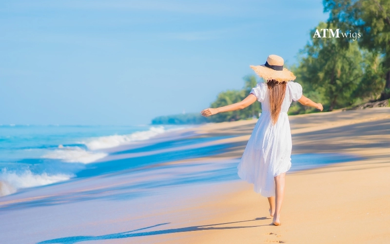 Summer hair with sun protection Summer hair with sun protection