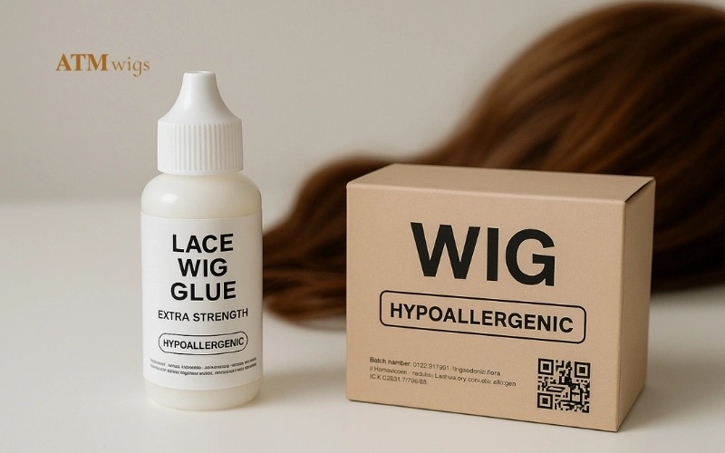Hypoallergenic label on wig adhesive packaging Hypoallergenic label on wig adhesive packaging