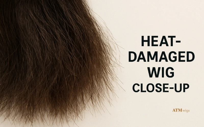 Damaged human hair wig from excessive heat Damaged human hair wig from excessive heat