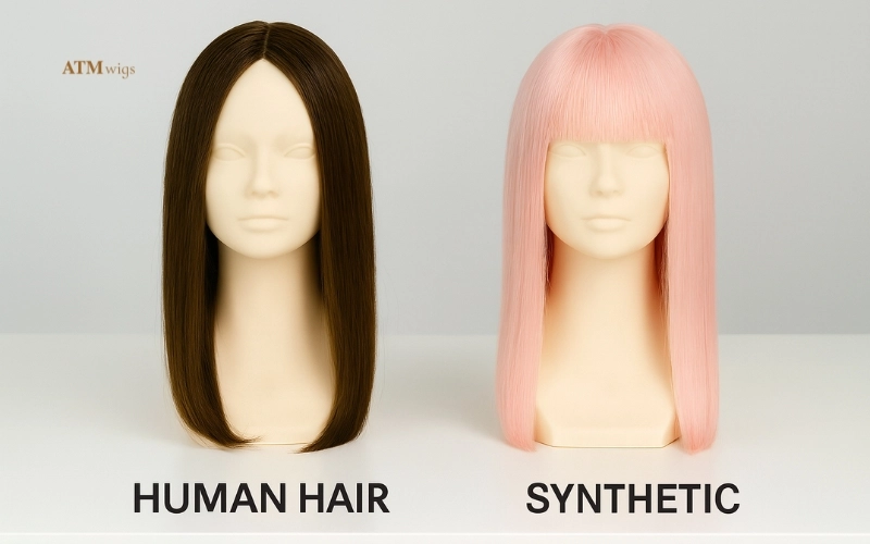 Human hair wig vs synthetic wig brushing