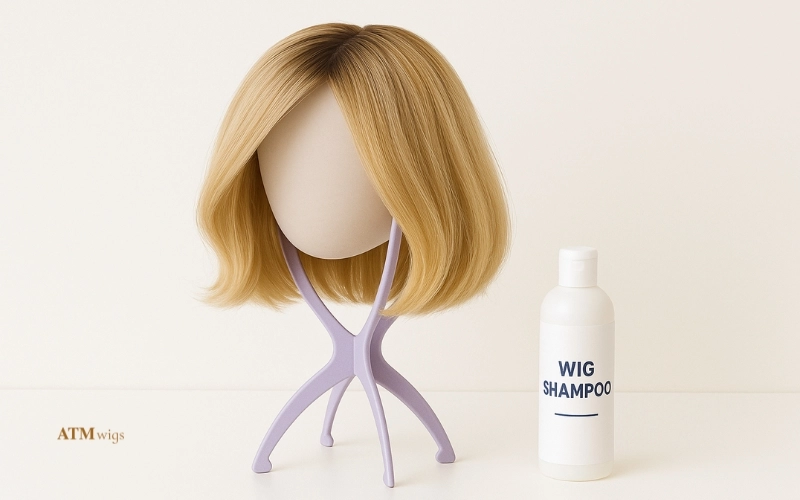 Wig care with stand and shampoo Wig care with stand and shampoo