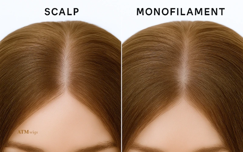 Realistic scalp illusion monofilament wig base Realistic scalp illusion monofilament wig base
