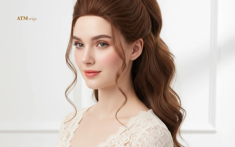 Lace top wig ideal for ponytails Lace top wig ideal for ponytails
