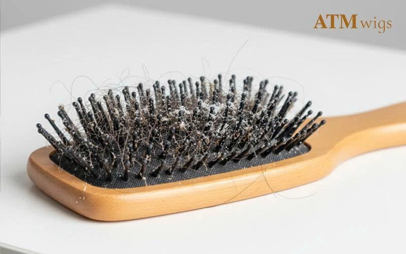 Dirty wig brush buildup Dirty wig brush buildup