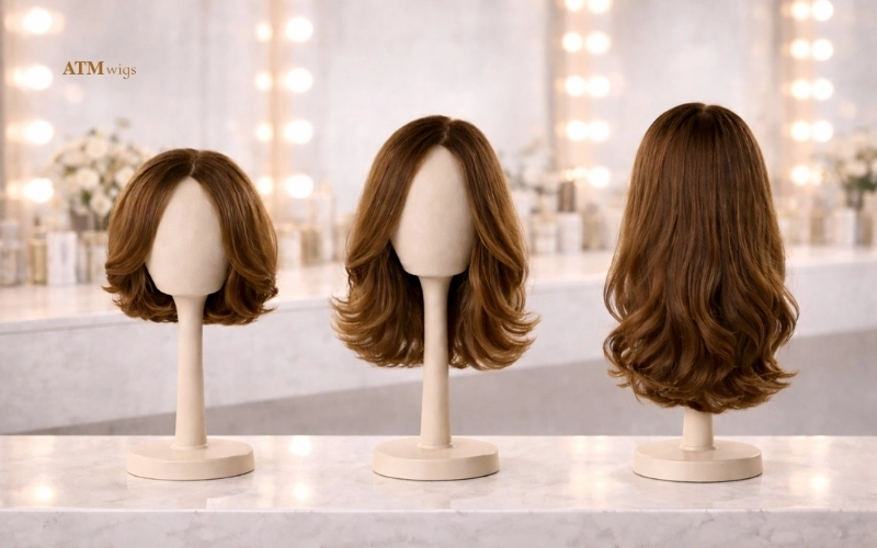Air drying time comparison for short, medium, and long wigs Air drying time comparison for short, medium, and long wigs