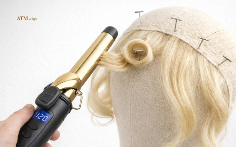 Low-heat curling iron method for heat-friendly synthetic wigs Low-heat curling iron method for heat-friendly synthetic wigs