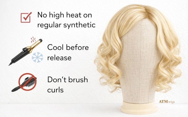 Common mistakes when curling a synthetic wig Common mistakes when curling a synthetic wig