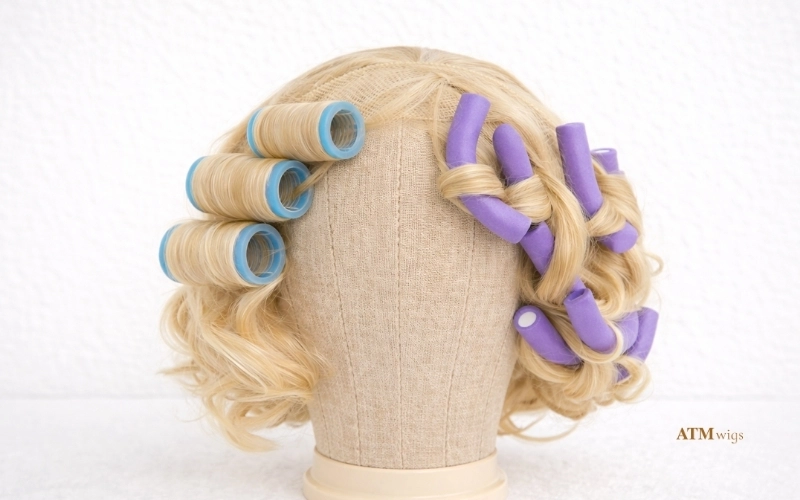 Heat-free styling methods for synthetic wigs using rollers and flexi rods Heat-free styling methods for synthetic wigs using rollers and flexi rods