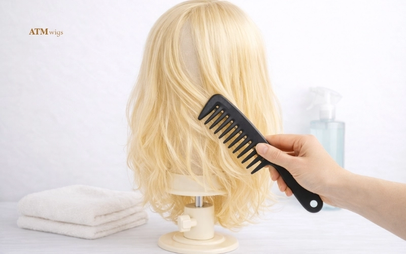 Бережное распутывание и восстановление synthetic wig после мытья Бережное распутывание и восстановление synthetic wig после мытья