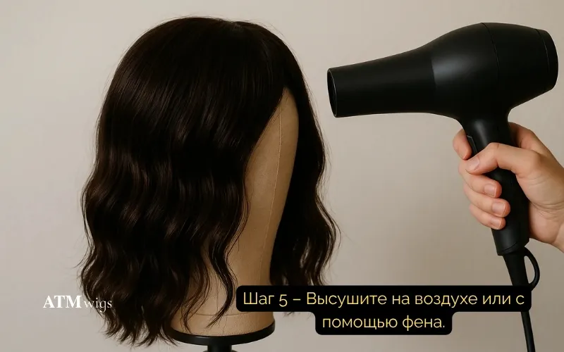 Сушить на воздухе или феном Сушить на воздухе или феном