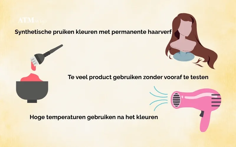 Veelgemaakte fouten om te vermijden bij het verven van een pruik Veelgemaakte fouten om te vermijden bij het verven van een pruik