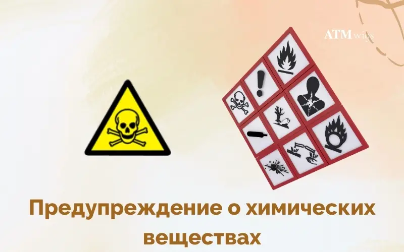 Предупреждающая химическая маркировка на упаковке дешёвого синтетического парика Предупреждающая химическая маркировка на упаковке дешёвого синтетического парика