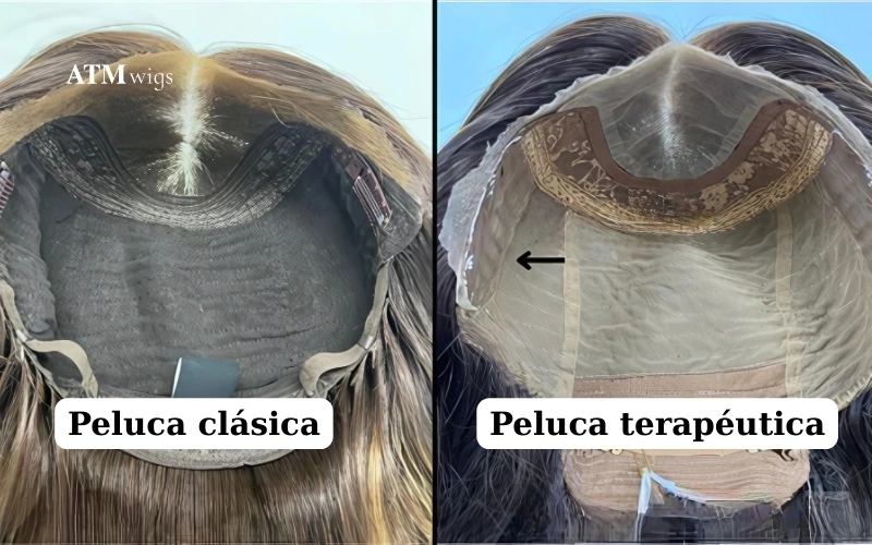 Peluca tradicional vs peluca médica Peluca tradicional vs peluca médica