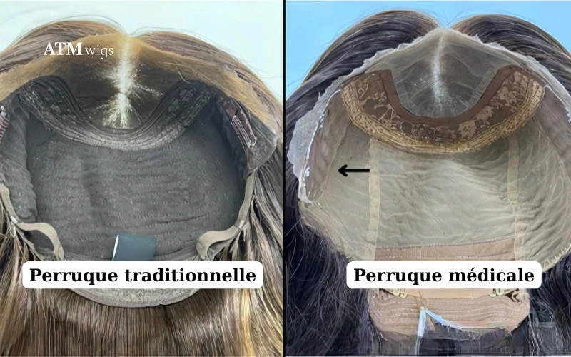 Perruque traditionnelle vs perruque médicale Perruque traditionnelle vs perruque médicale