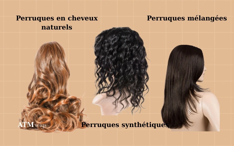 Perruques en cheveux naturels, fibres synthétiques et fibres mélangées pour la perte de cheveux médicale Perruques en cheveux naturels, fibres synthétiques et fibres mélangées pour la perte de cheveux médicale