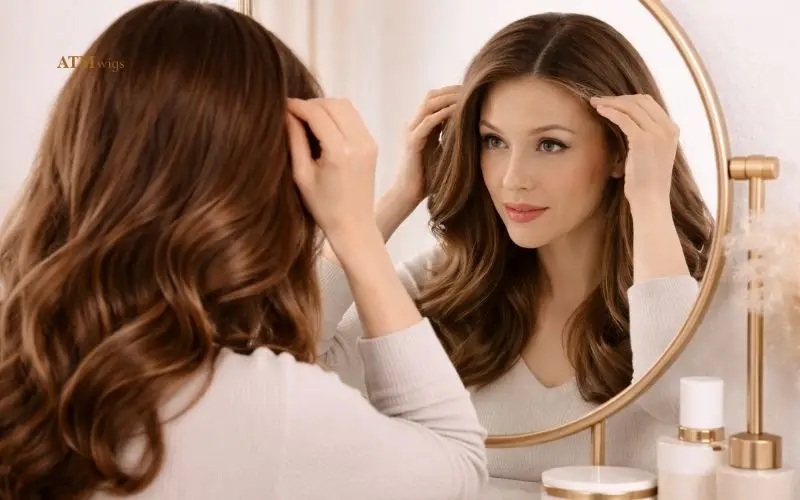 choosing lace front wig lifestyle natural light quality checking choosing lace front wig lifestyle natural light quality checking