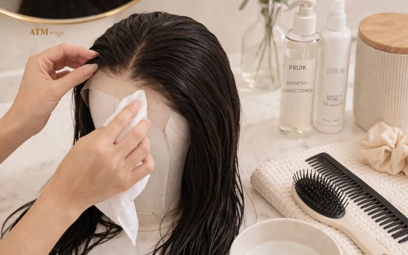 Een lace front pruik correct reinigen voor hergebruik Een lace front pruik correct reinigen voor hergebruik