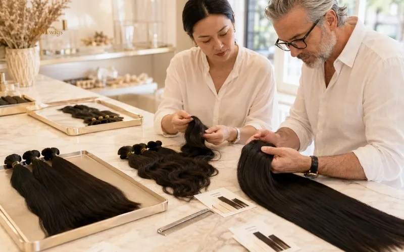 Chinese Indian and Vietnamese human hair textures for wigs Chinese Indian and Vietnamese human hair textures for wigs