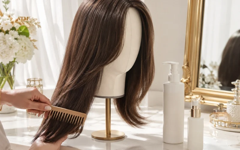 Human hair monofilament wig care for long-lasting wear Human hair monofilament wig care for long-lasting wear