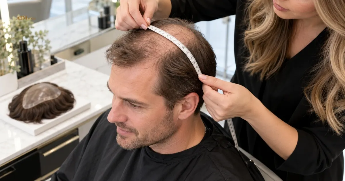 How to measure for a toupee